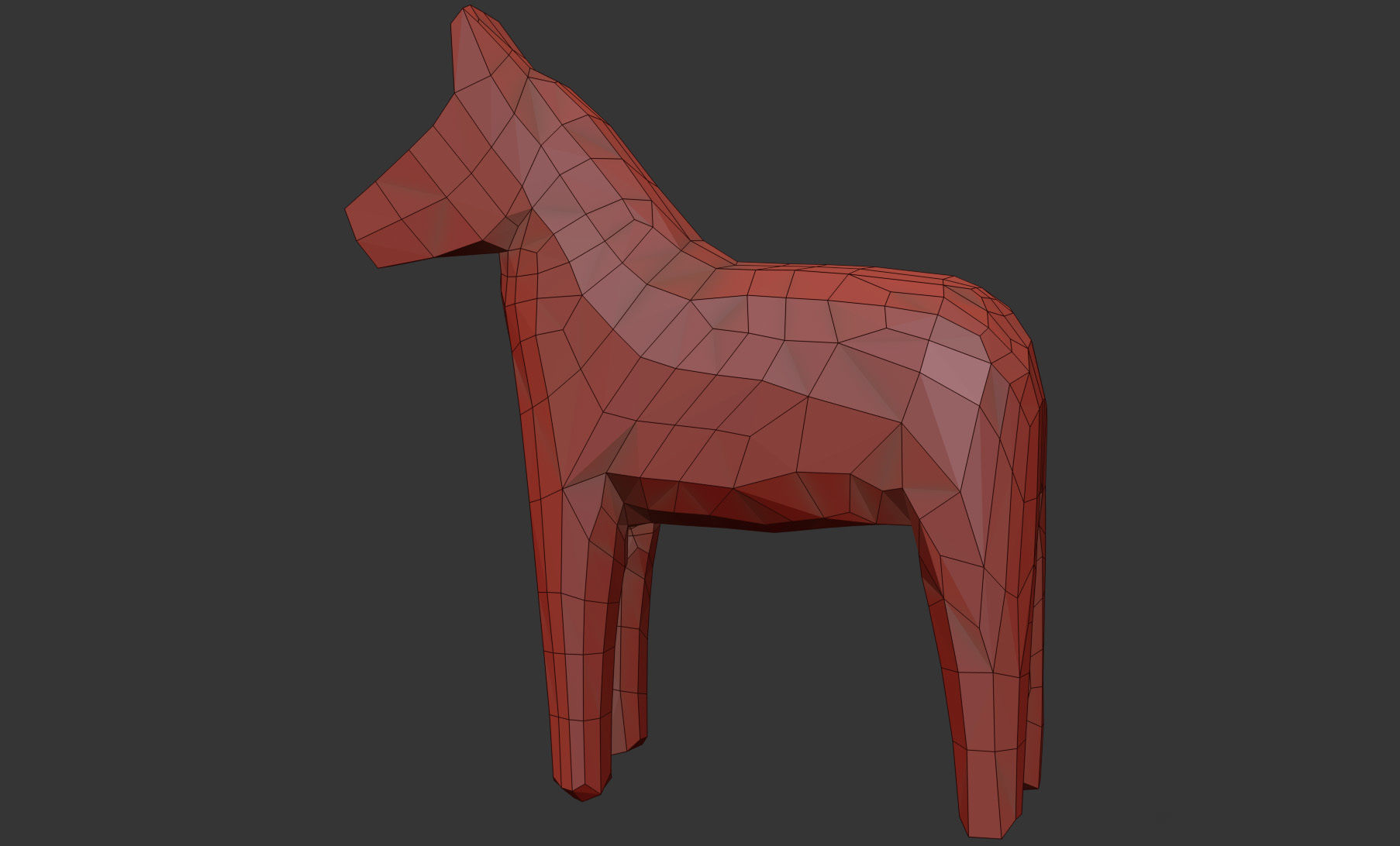 Wooden Horse 3D model_11