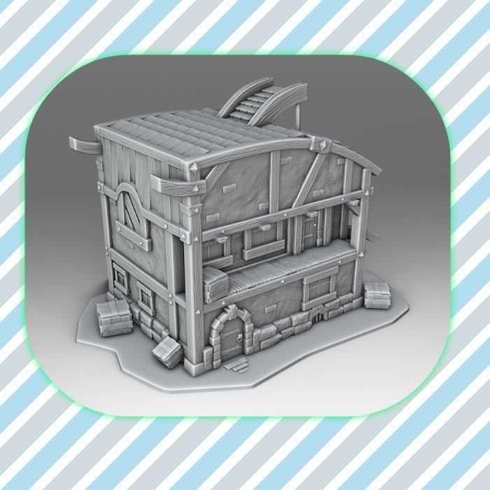 The house of the Middle Age 3D print model_1