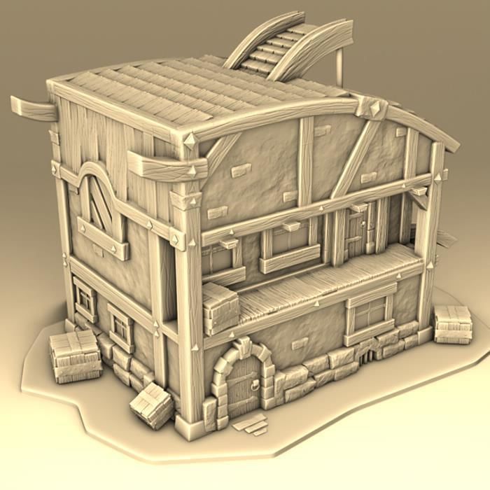 The house of the Middle Age 3D print model_3