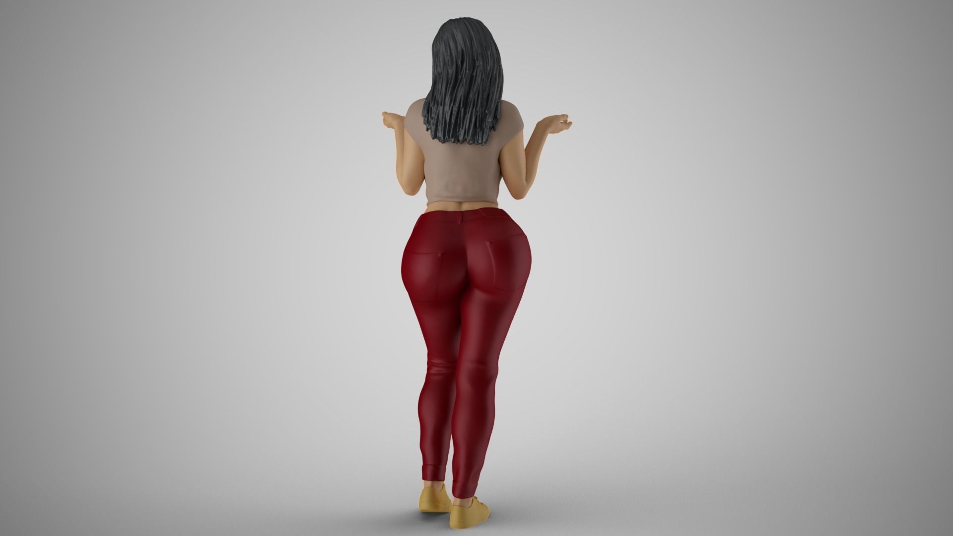 Unaware Woman 2 3D print model_7