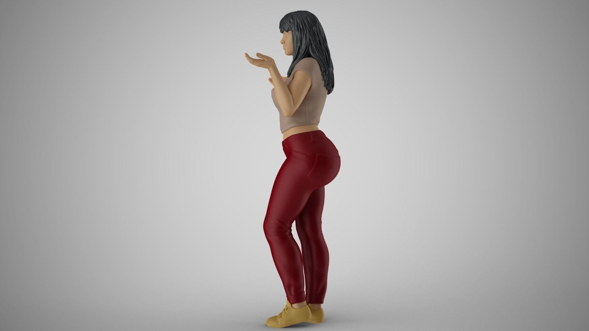 Unaware Woman 2 3D print model_9