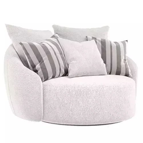 Sofa Globe Poltrono Girevole By Flex Team White