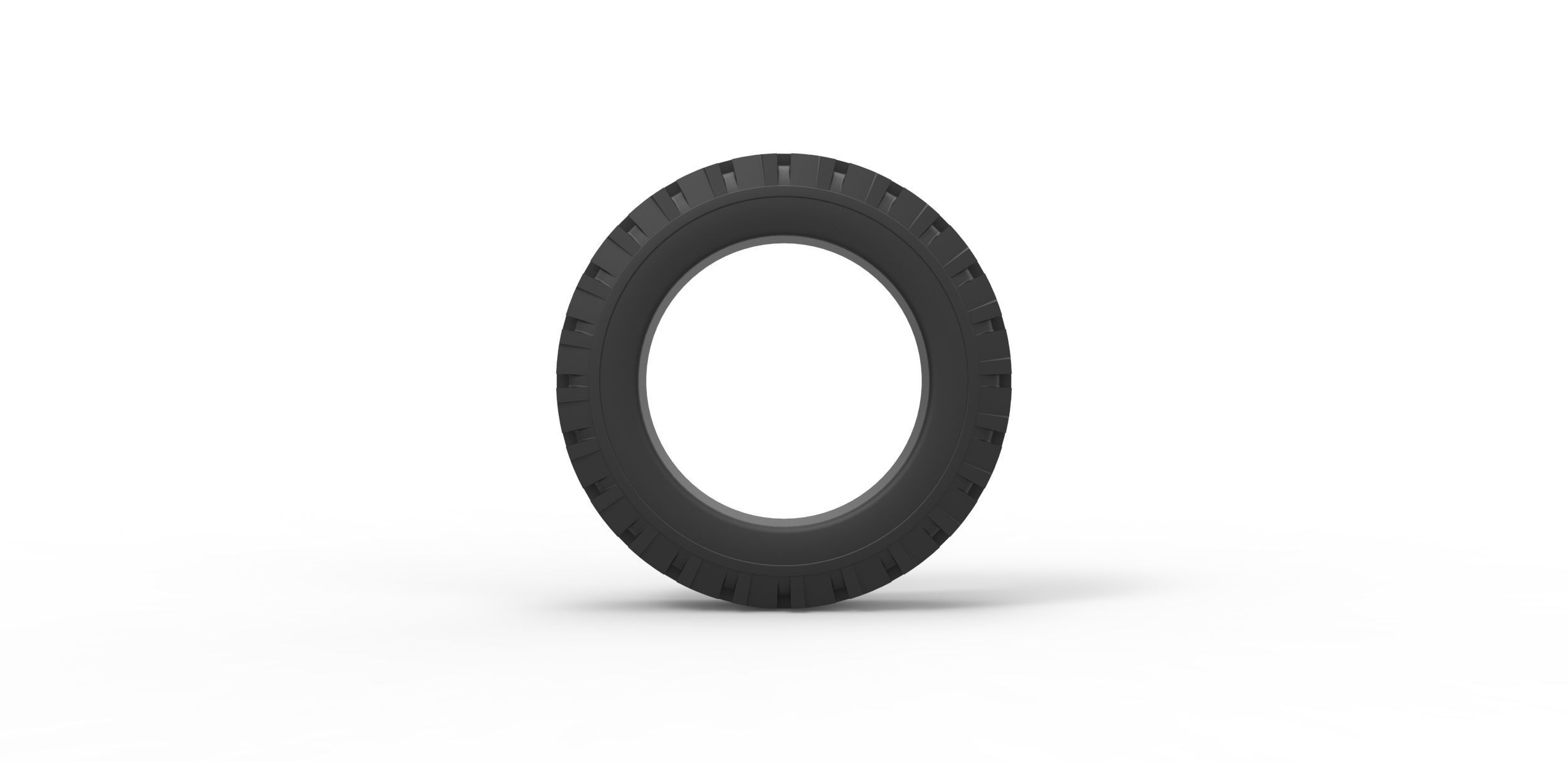 Tractor front tire Scale 1 to 10 3D print model_4