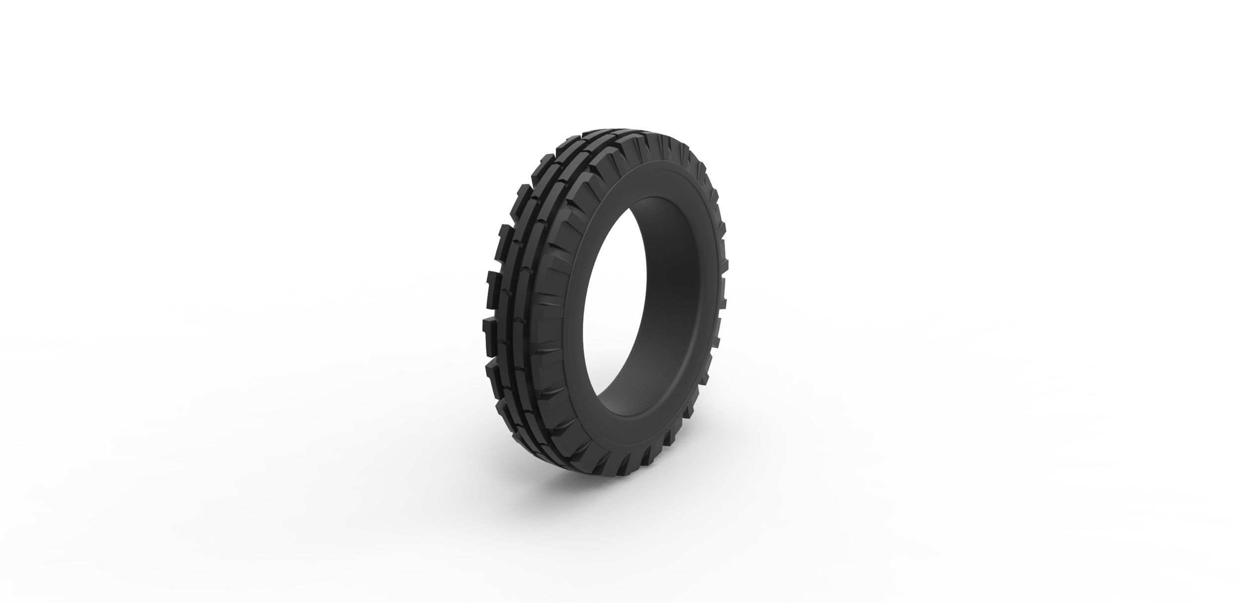 Tractor front tire Scale 1 to 10 3D print model_1