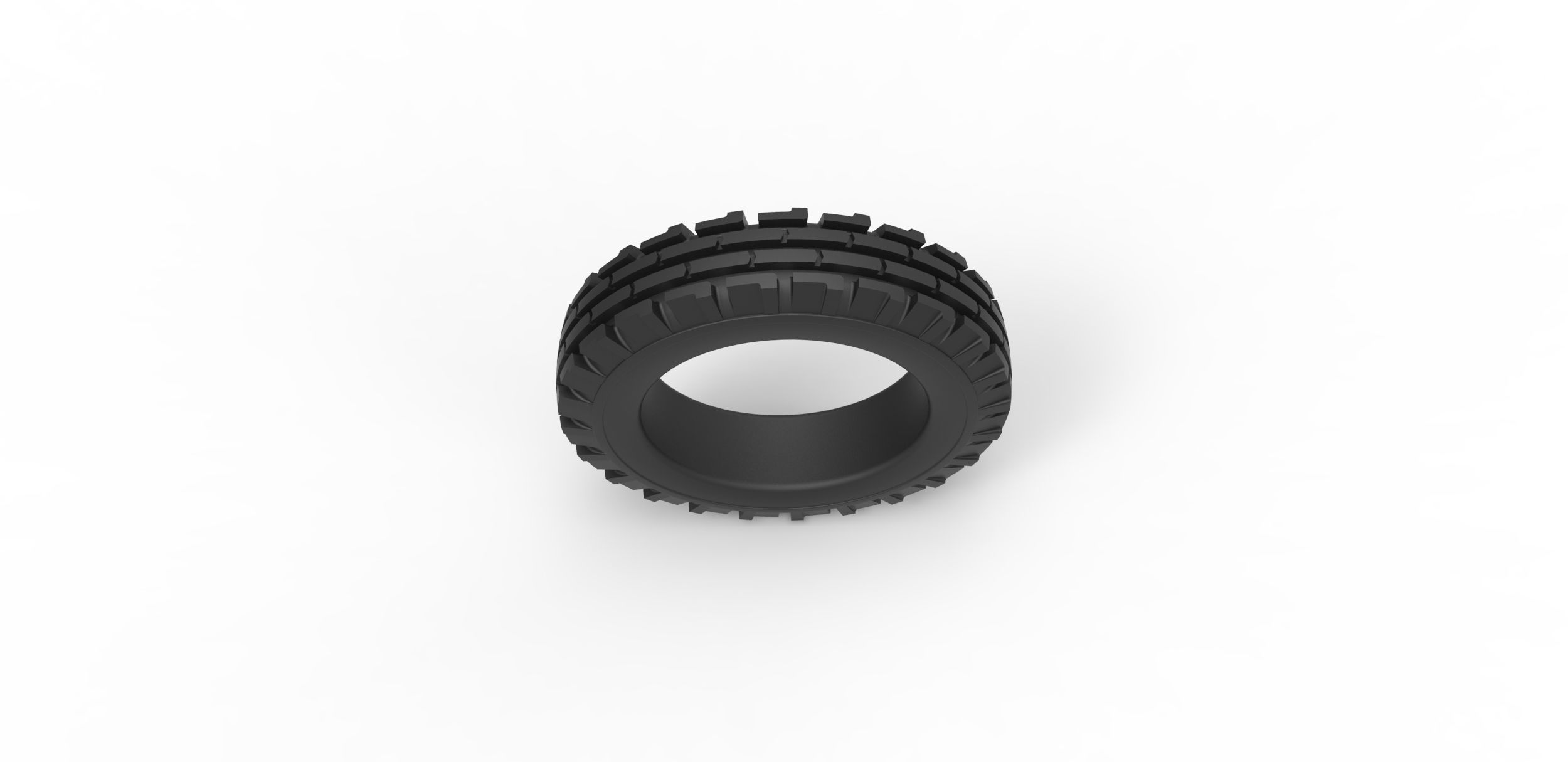 Tractor front tire Scale 1 to 10 3D print model_5