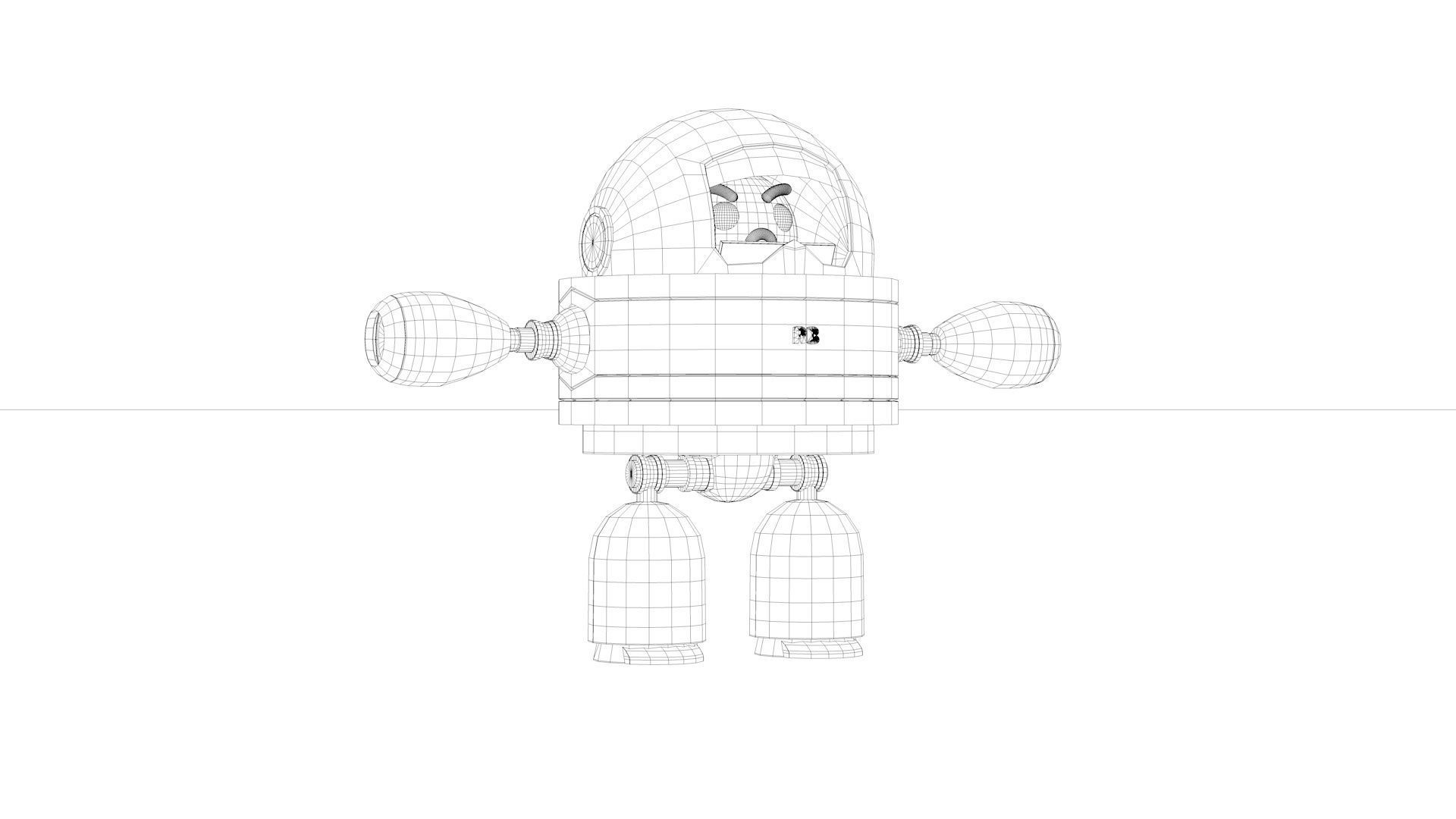 Robot Low-poly 3D model_20