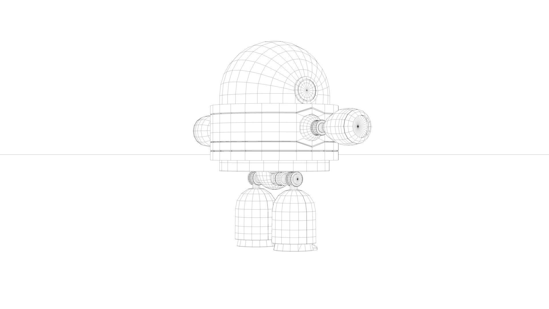 Robot Low-poly 3D model_18