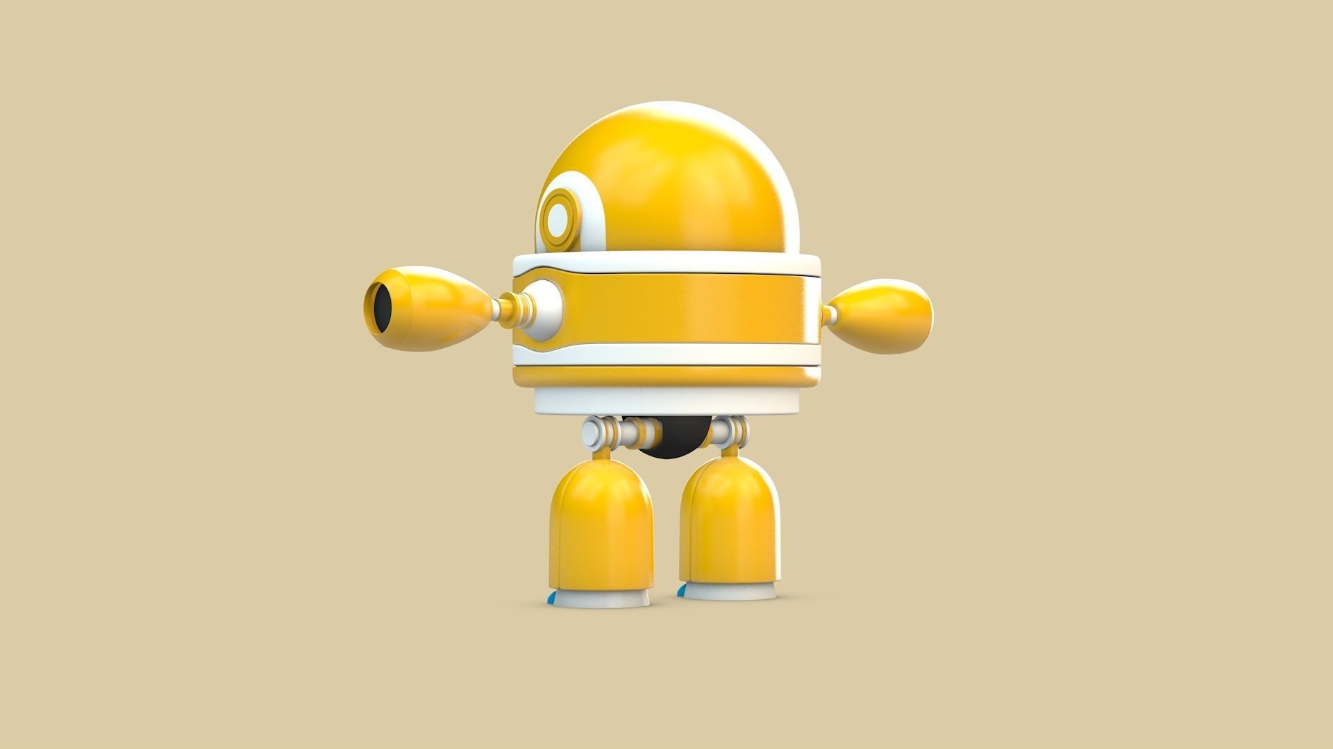 Robot Low-poly 3D model_3