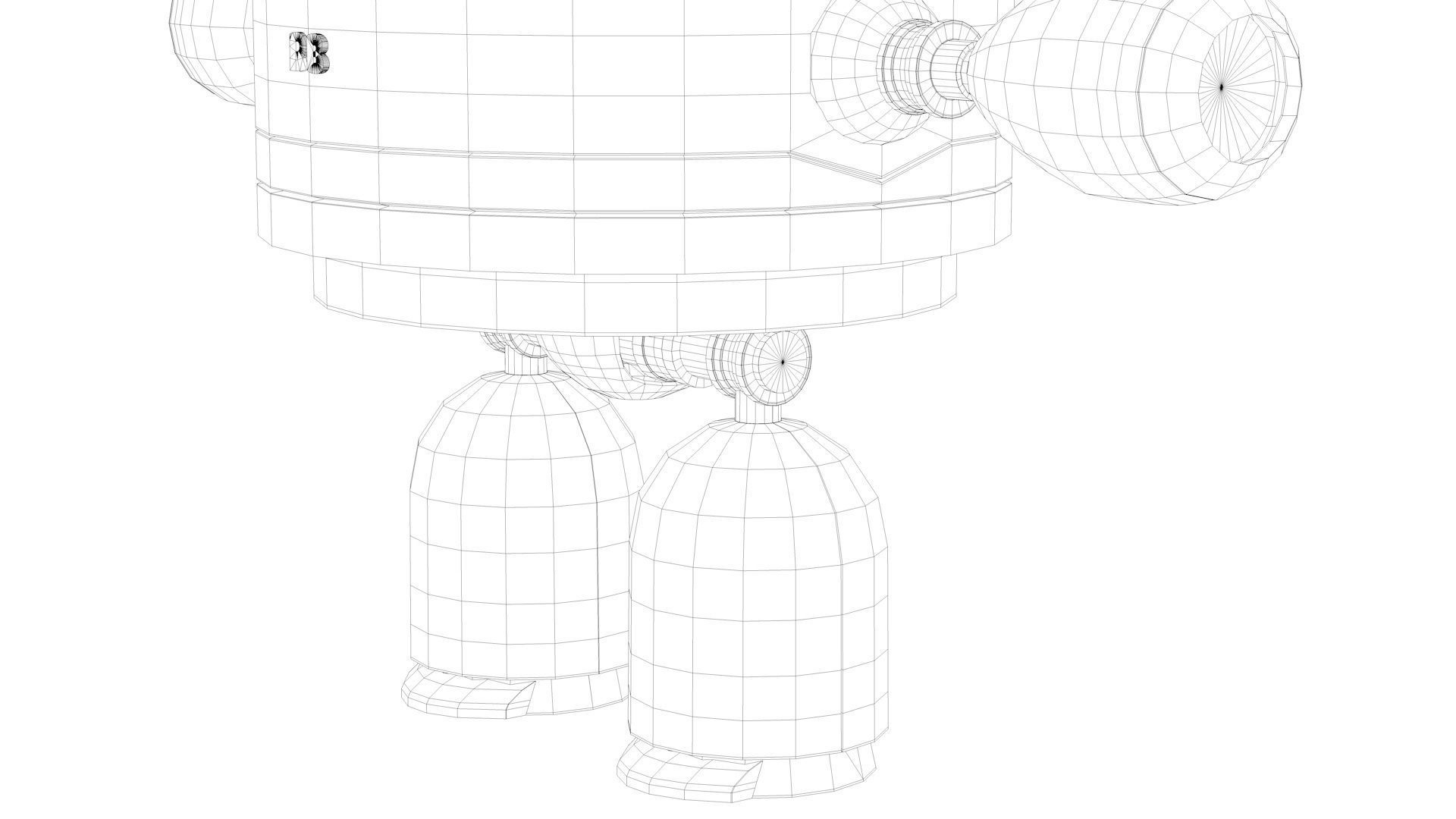 Robot Low-poly 3D model_25