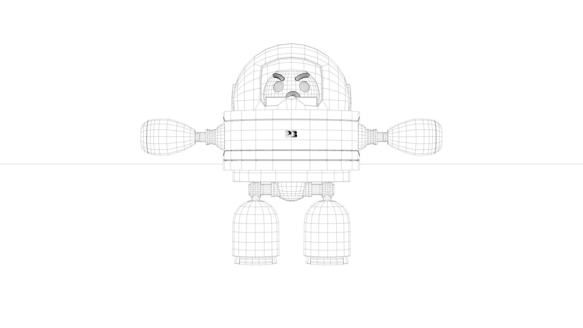 Robot Low-poly 3D model_13