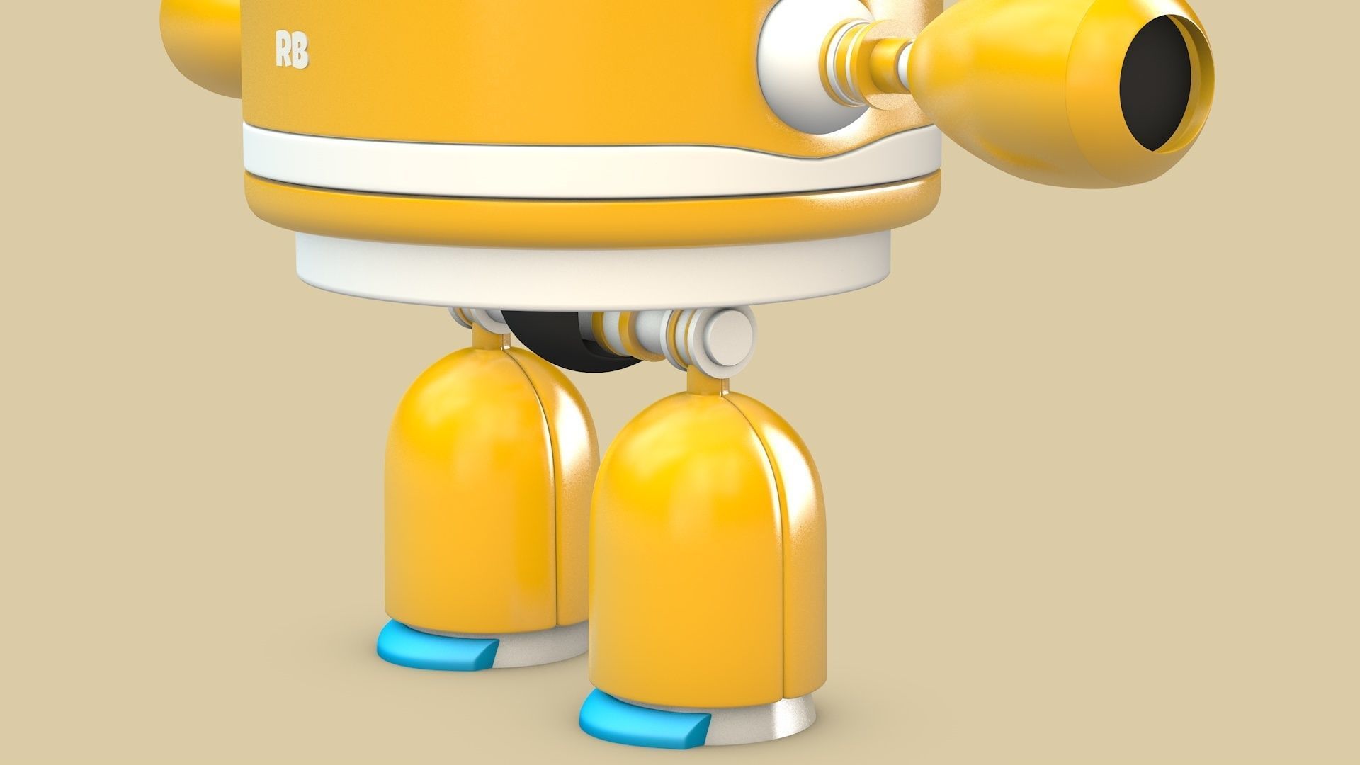 Robot Low-poly 3D model_12