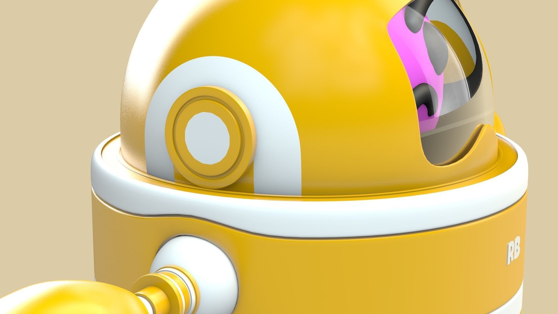 Robot Low-poly 3D model_11