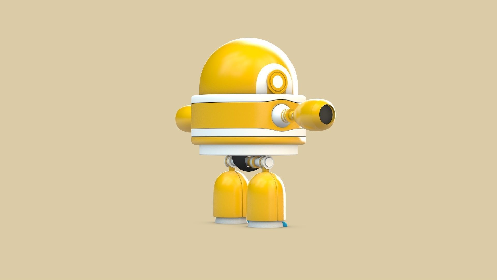 Robot Low-poly 3D model_5