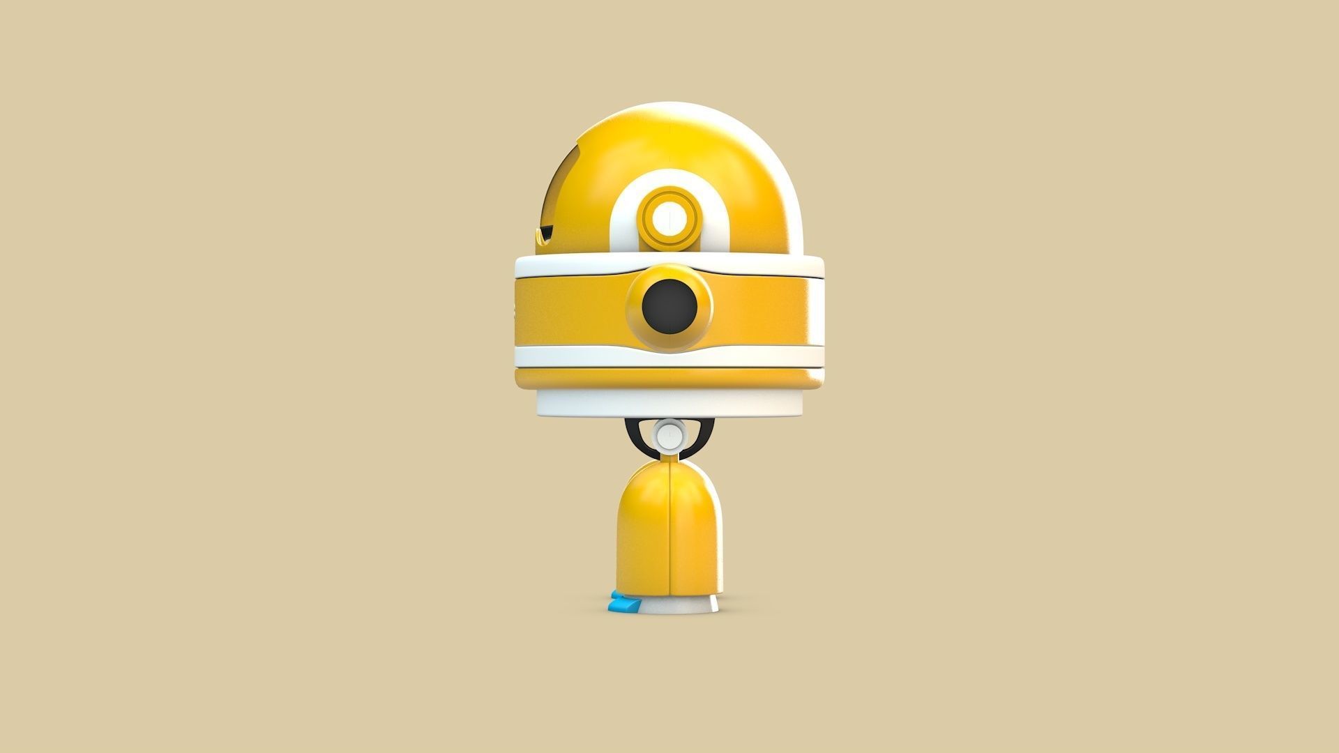 Robot Low-poly 3D model_2