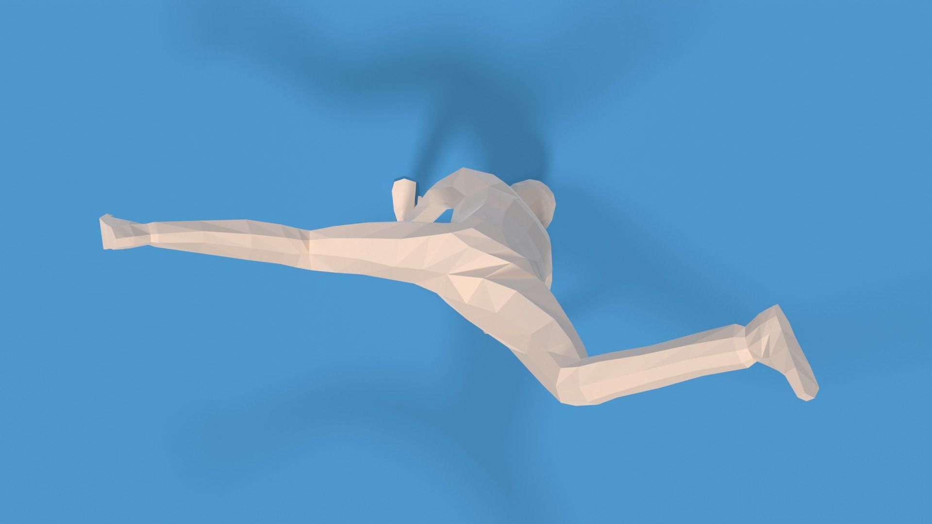 Low Poly Break Dance Kid Low-poly 3D model_8