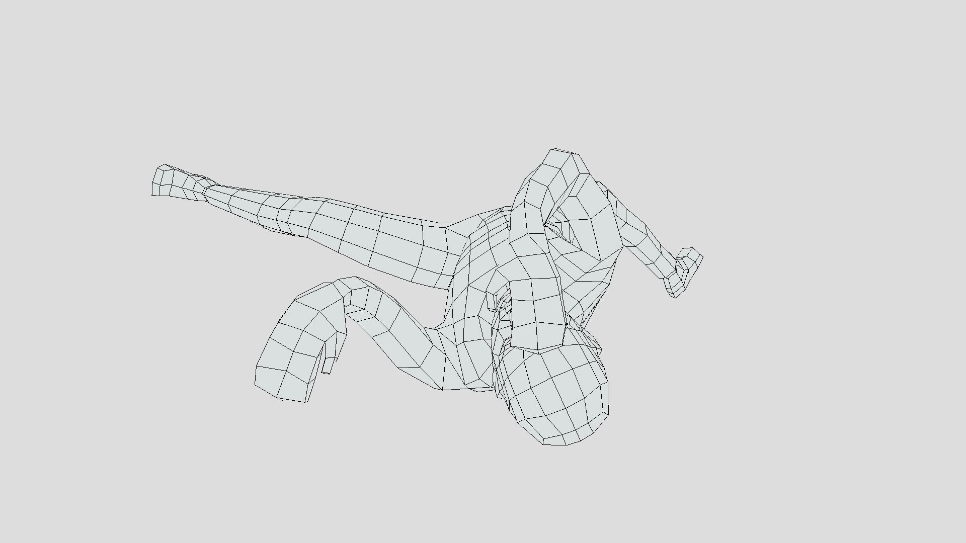 Low Poly Break Dance Kid Low-poly 3D model_17
