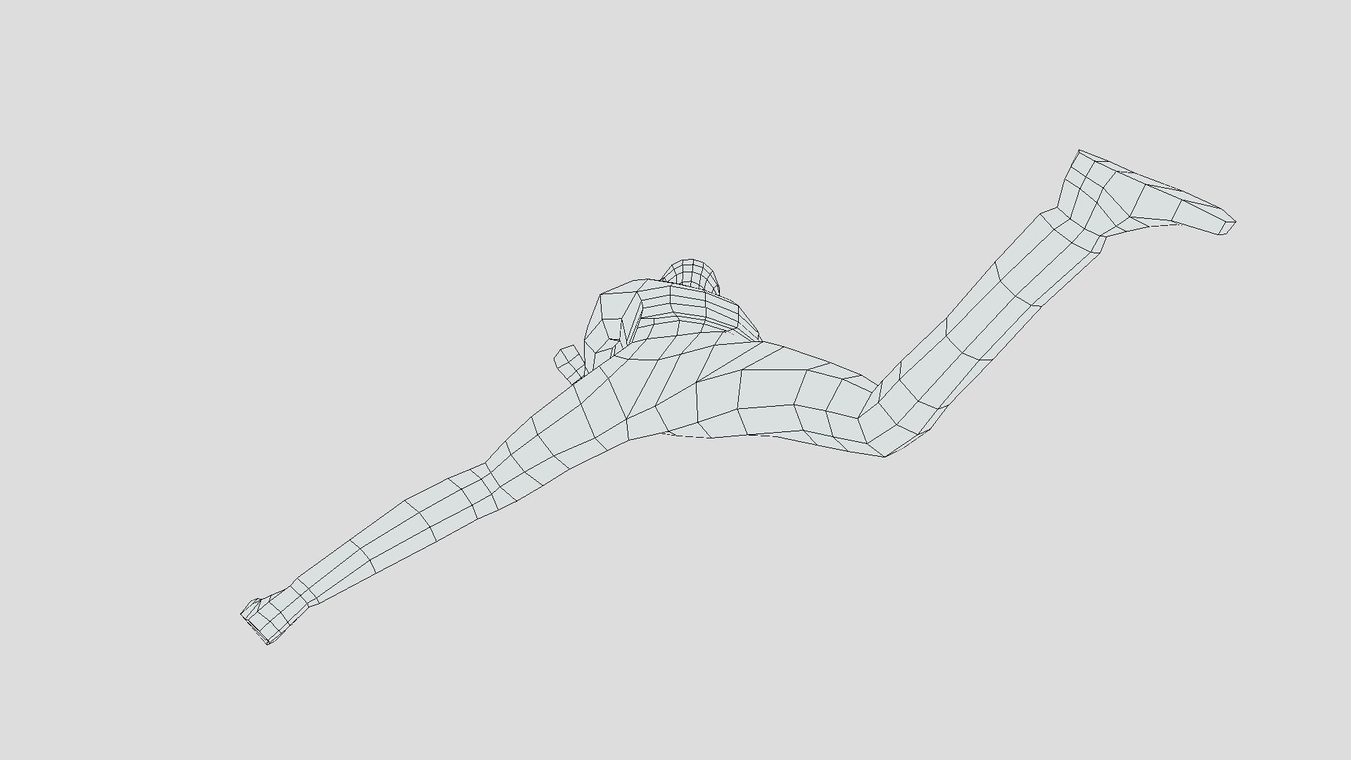 Low Poly Break Dance Kid Low-poly 3D model_16