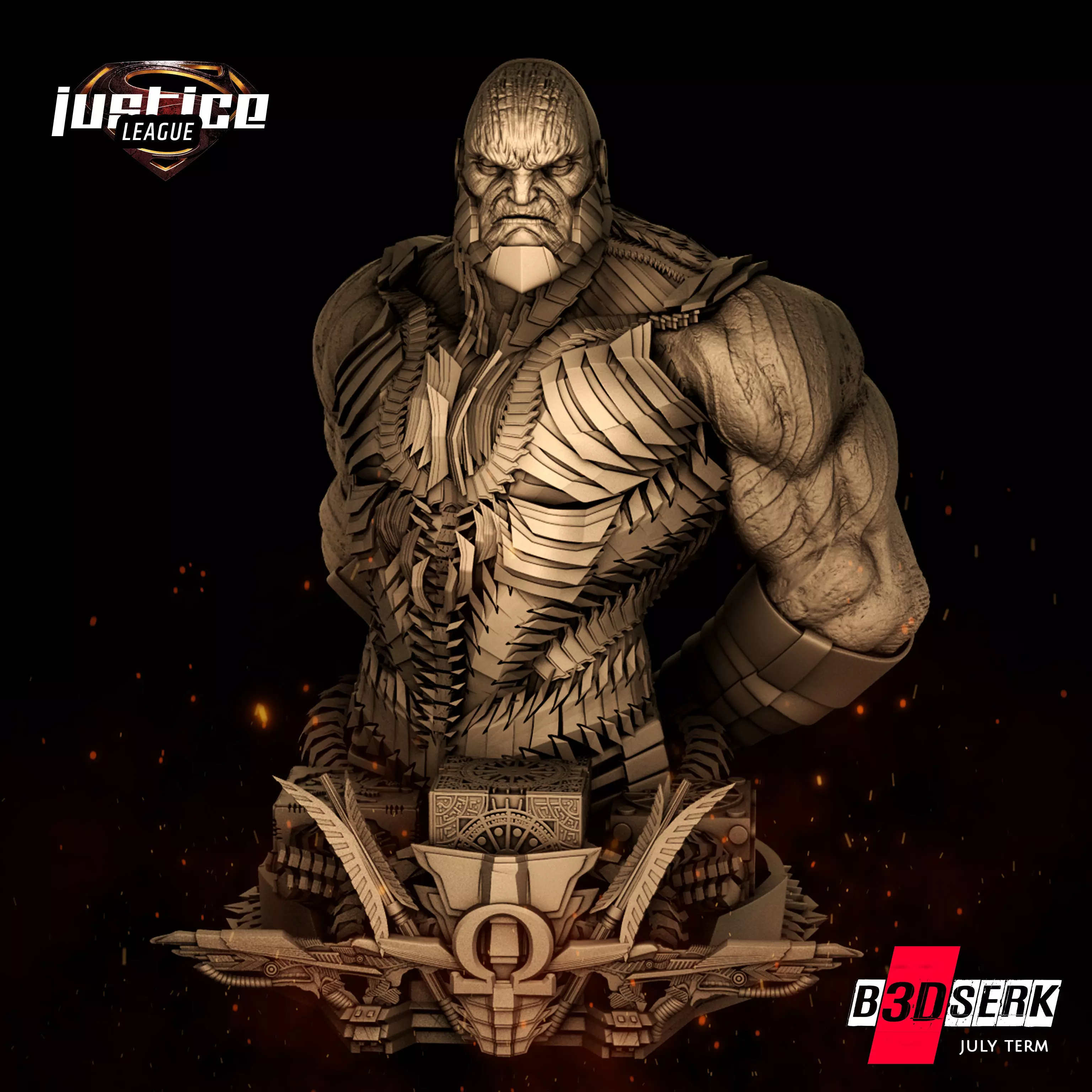 B3DSERK July Term Darkseid Bust ready for printing 3D print model