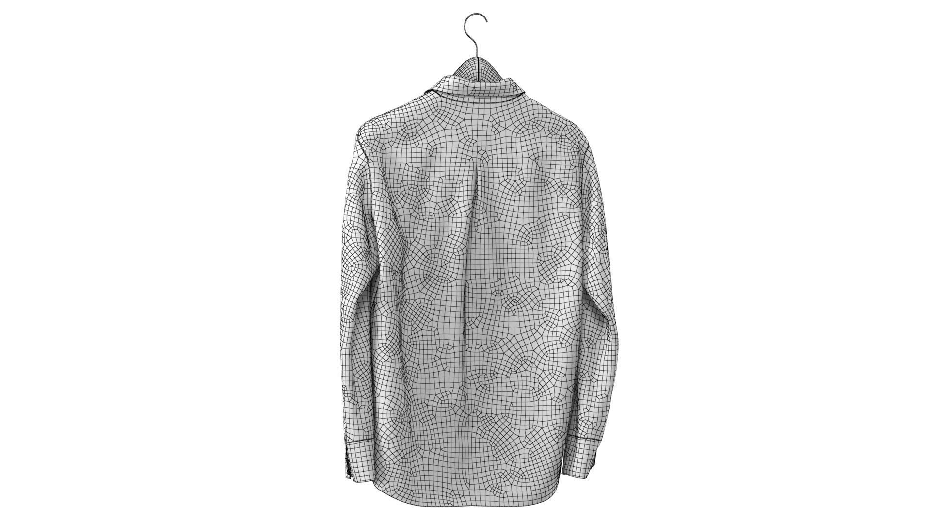 Shirt on Hanger 3D model_11