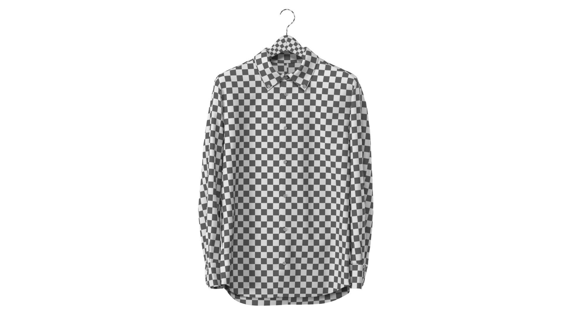 Shirt on Hanger 3D model_17