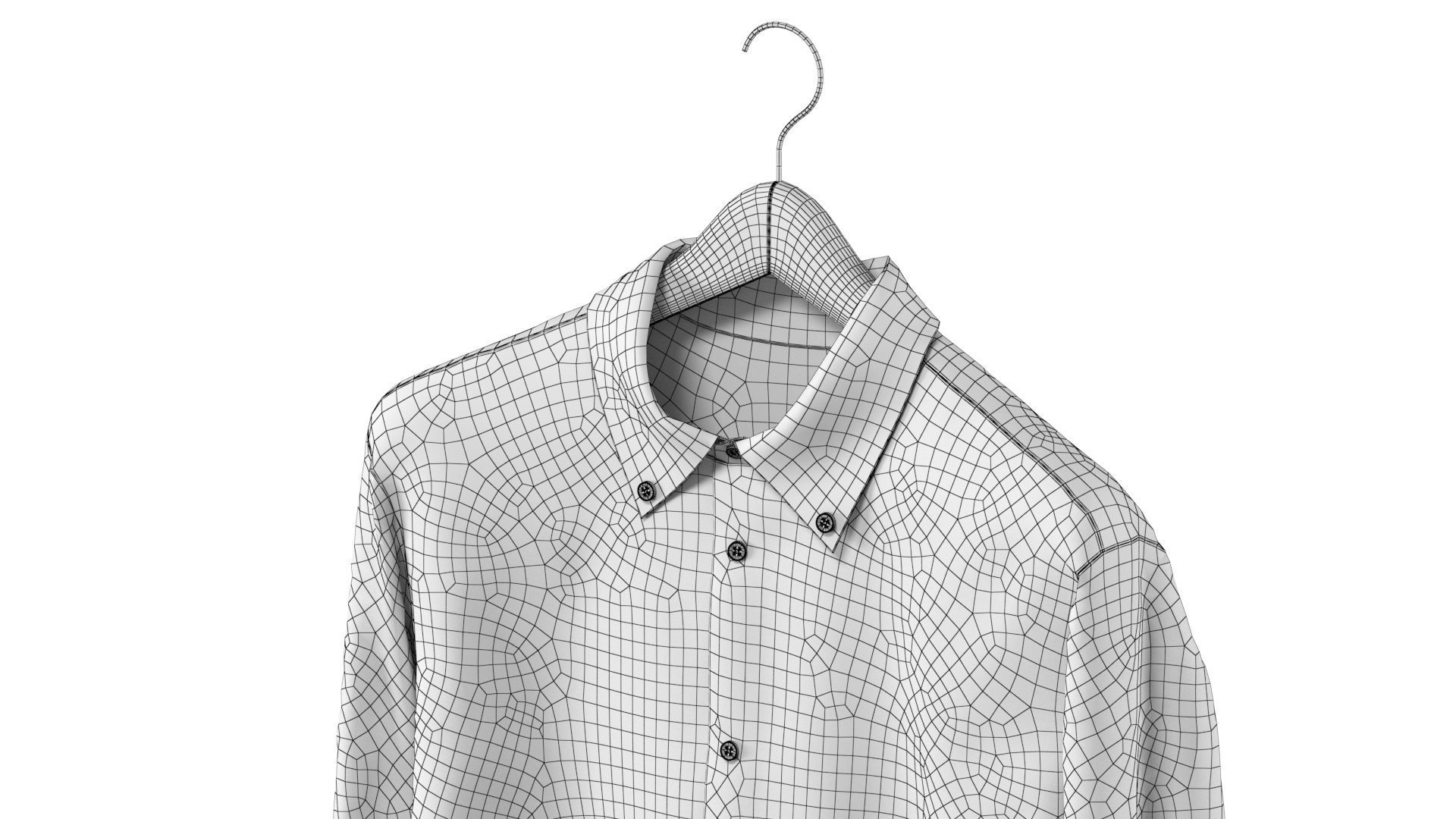 Shirt on Hanger 3D model_13