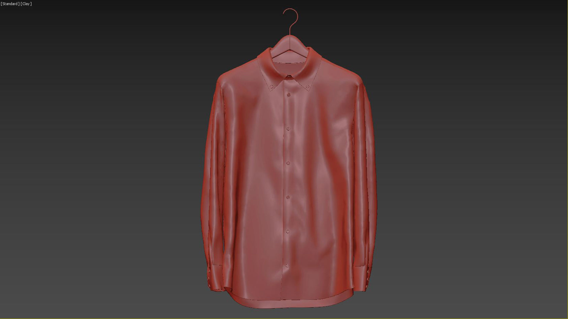 Shirt on Hanger 3D model_16