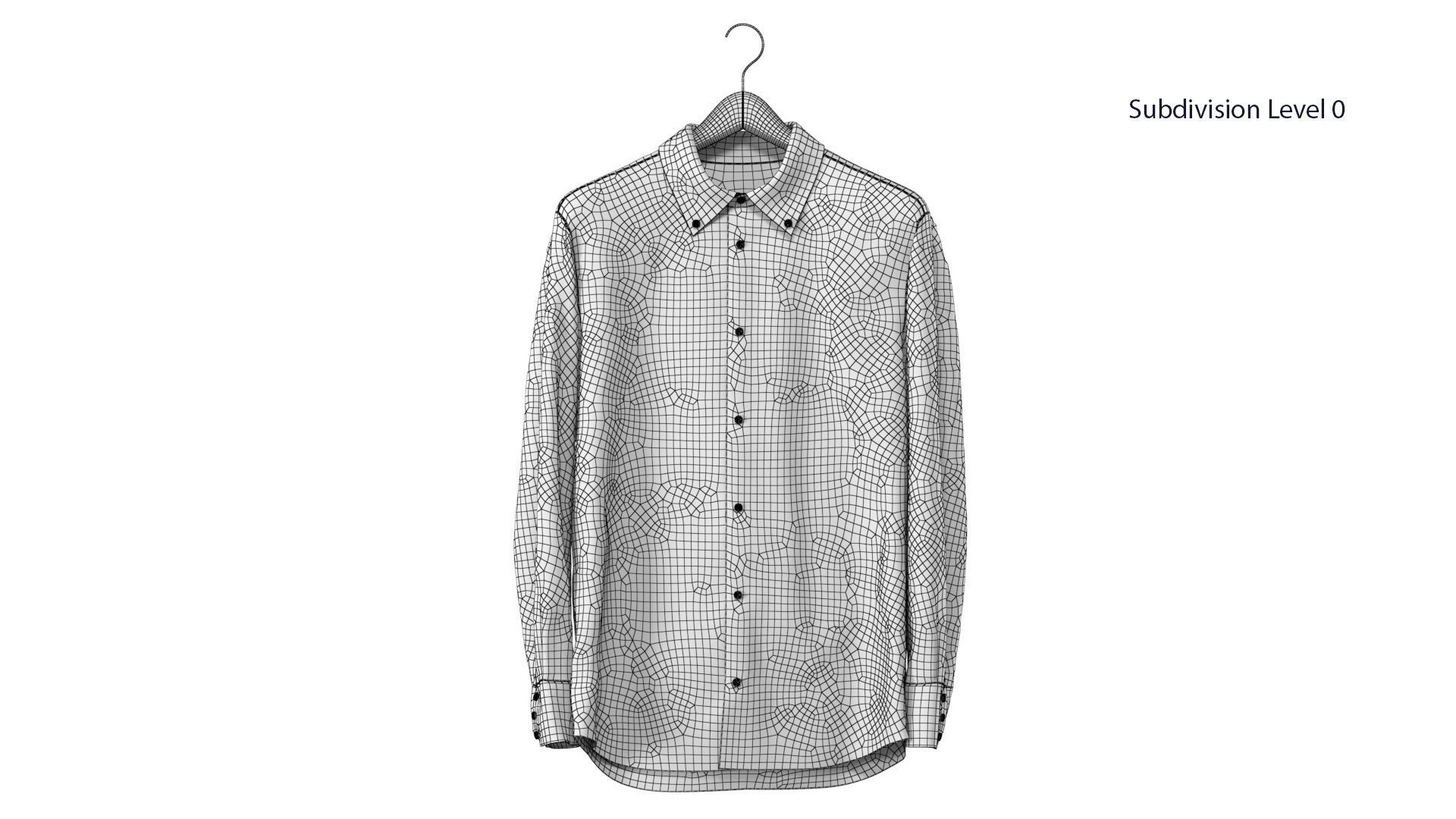 Shirt on Hanger 3D model_7