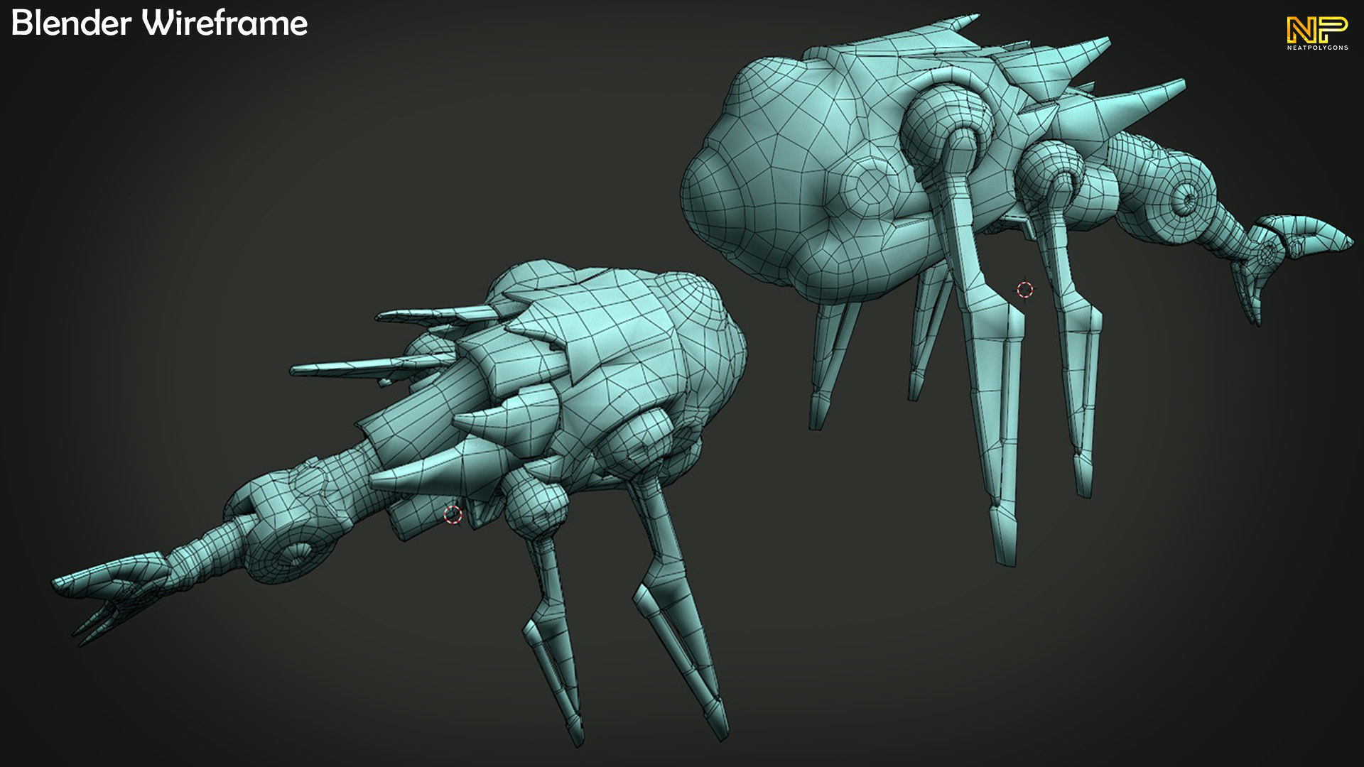 Sci-fi Underwater Drone - Stylized Submarine Low-poly 3D model_12