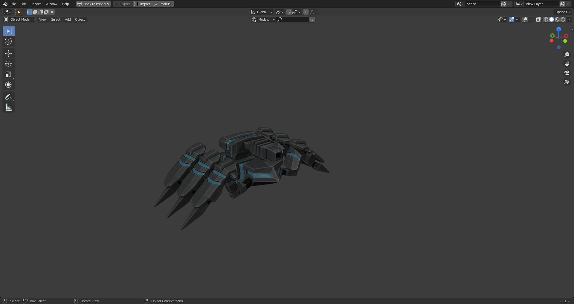 Robot Spider Model 3D  Rigged - Low poly for game Low-poly 3D model_2