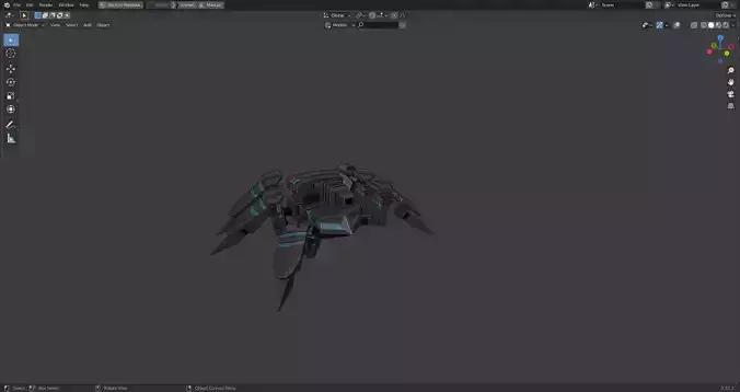 Robot Spider Model 3D  Rigged - Low poly for game