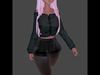 Cropped Bat Sweater Low-poly 3D model_1
