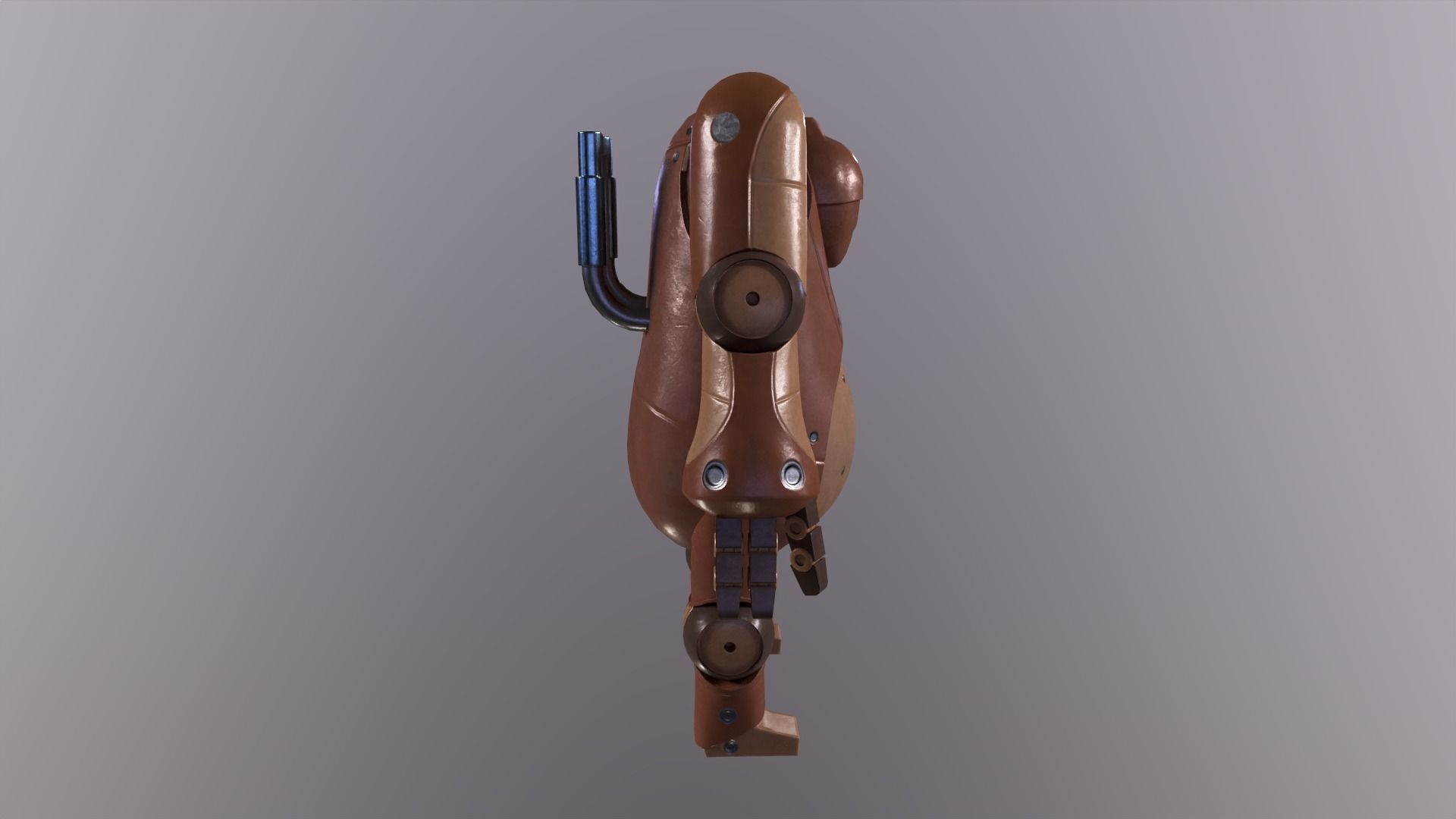 Stylized Robot Sci-Fi Free low-poly 3D model_4