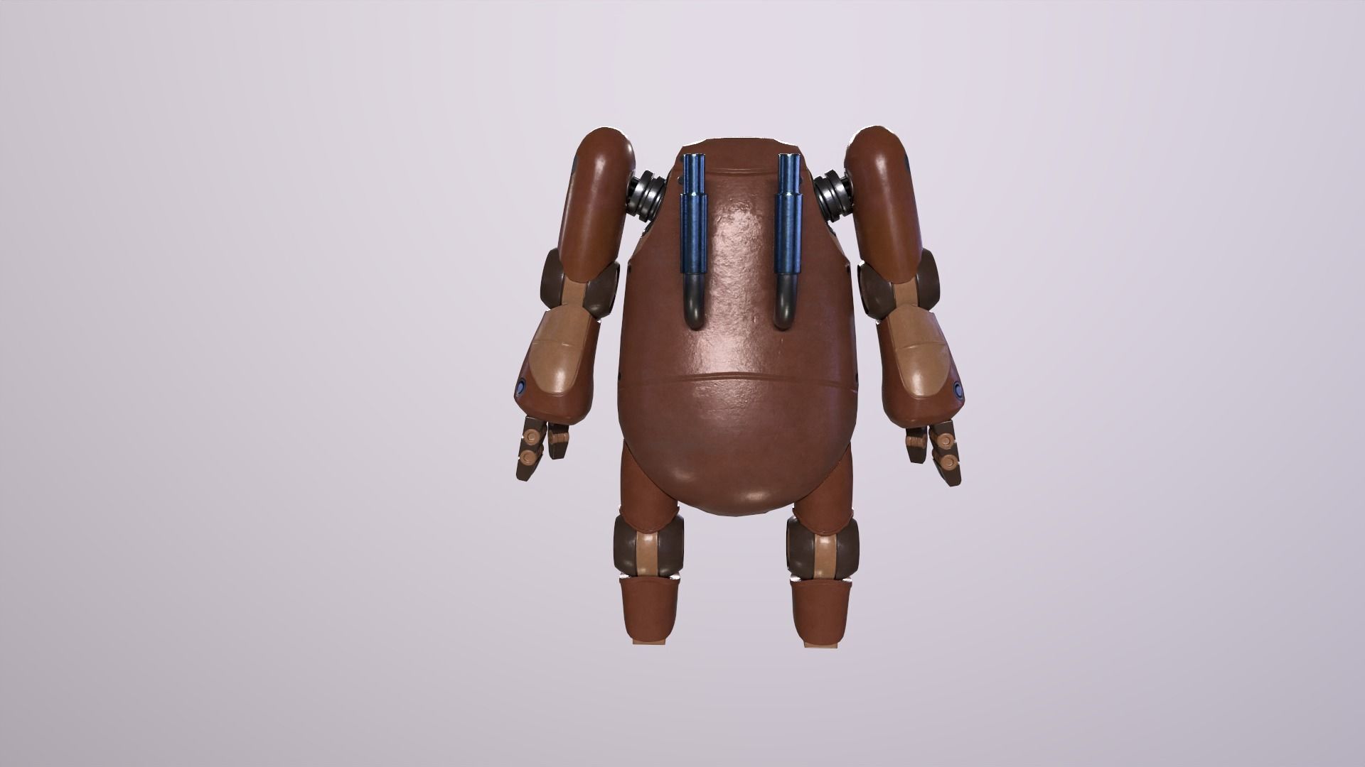 Stylized Robot Sci-Fi Free low-poly 3D model_6