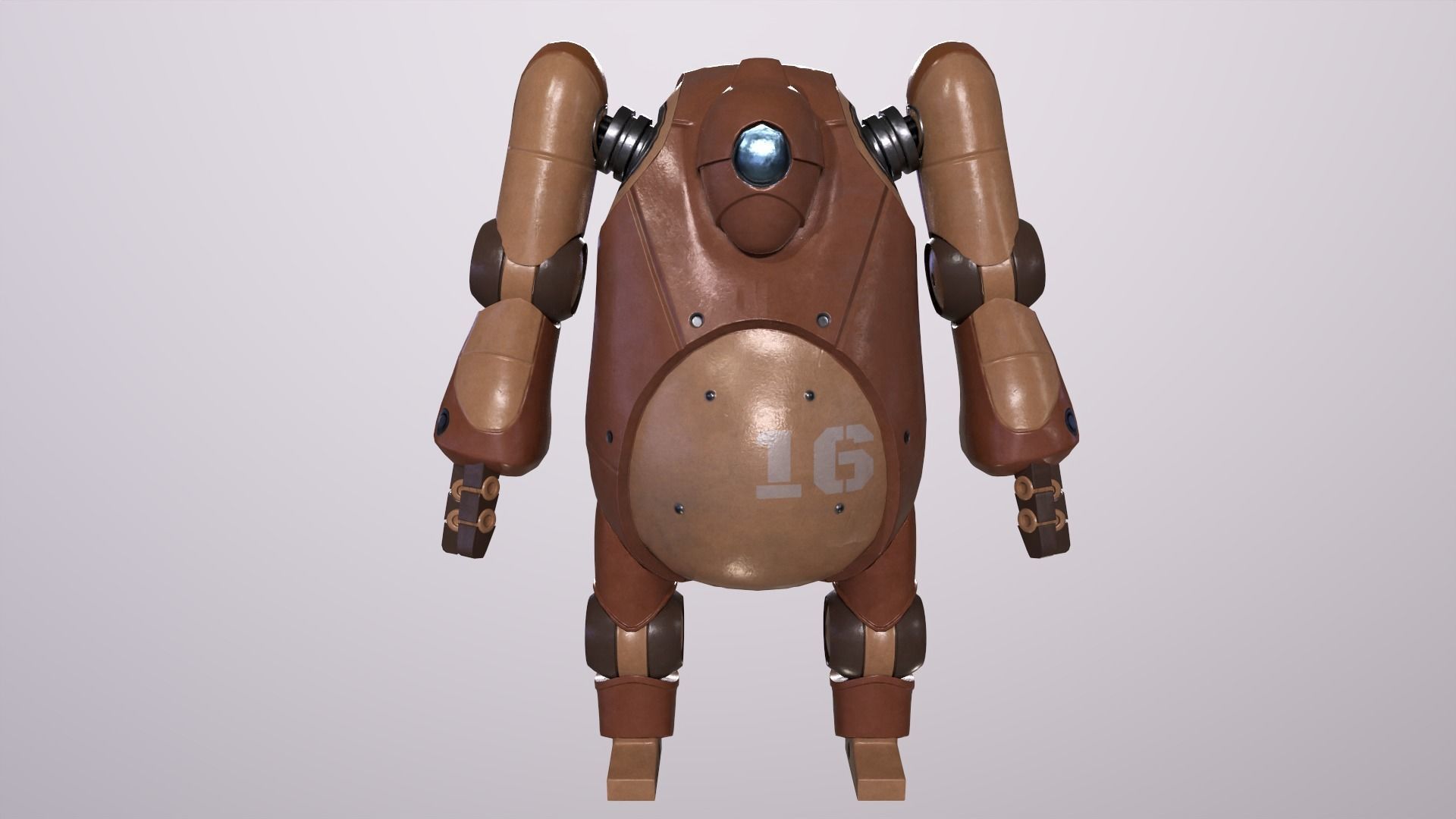 Stylized Robot Sci-Fi Free low-poly 3D model_2