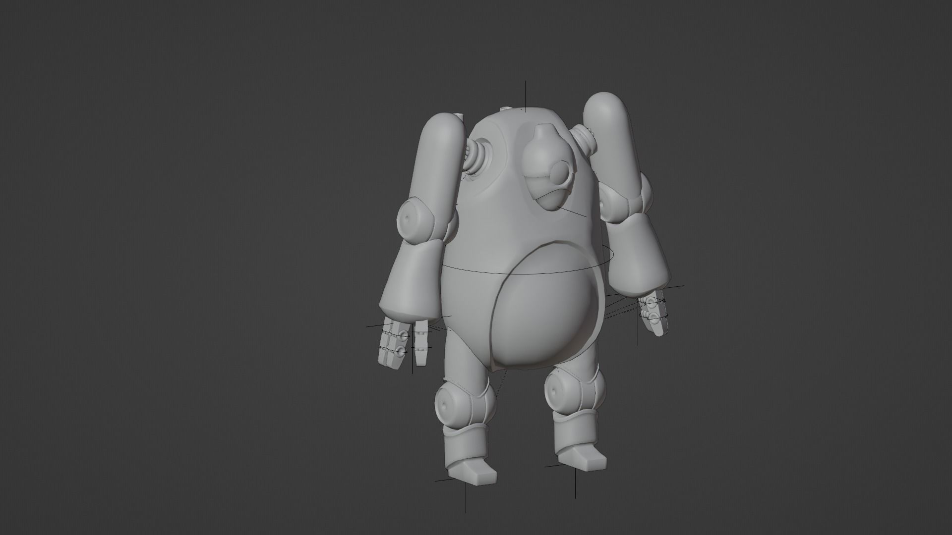 Stylized Robot Sci-Fi Free low-poly 3D model_8
