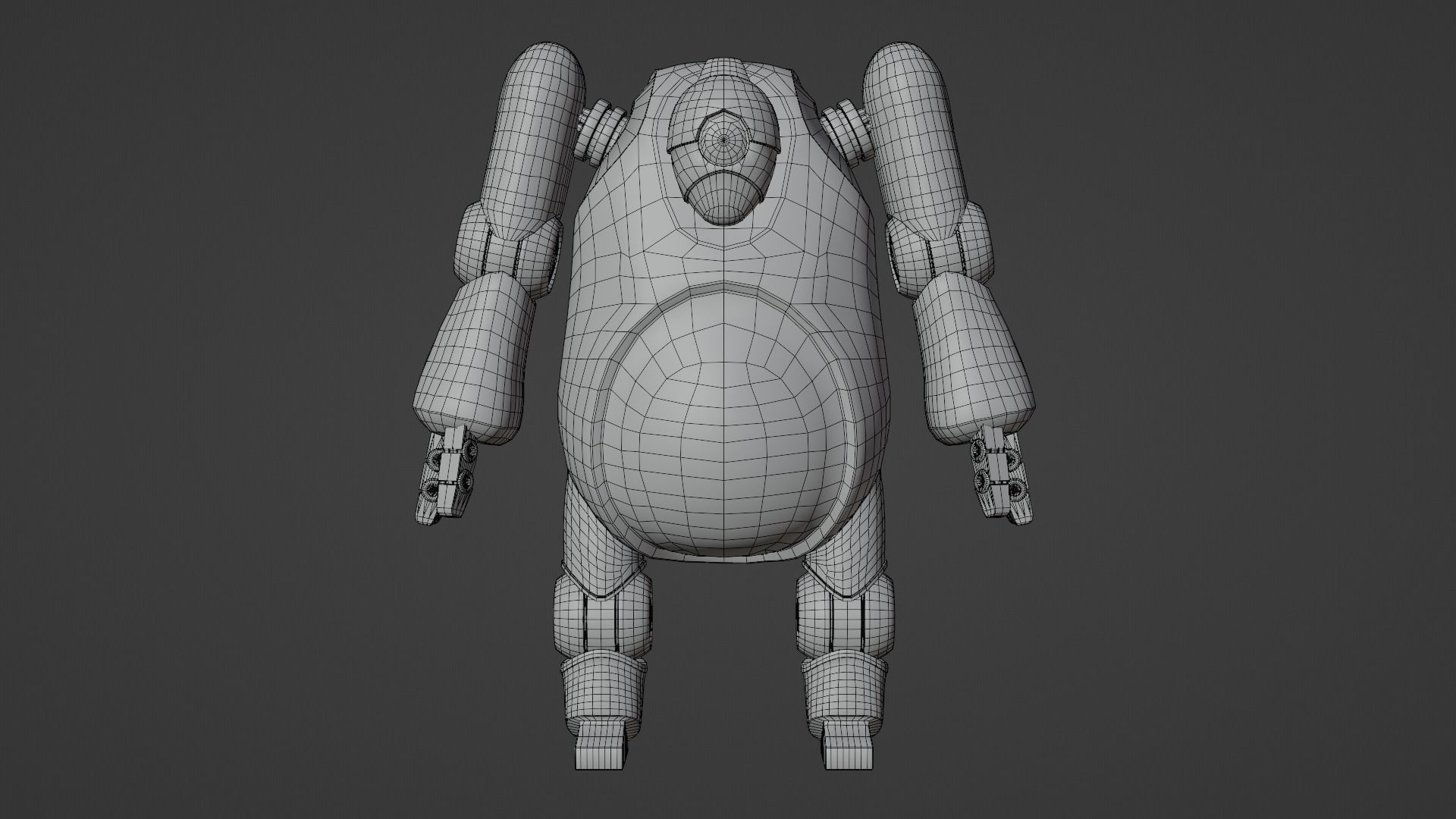 Stylized Robot Sci-Fi Free low-poly 3D model_3