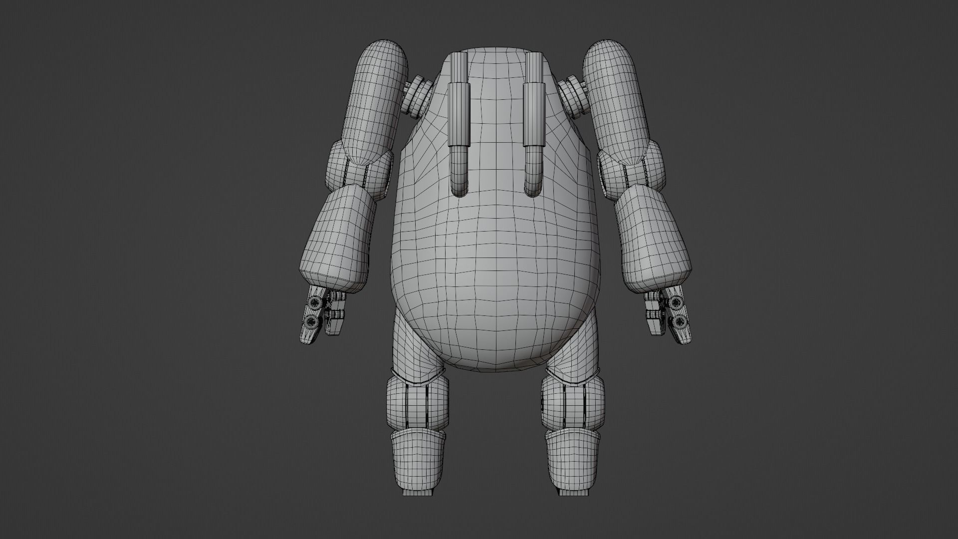 Stylized Robot Sci-Fi Free low-poly 3D model_7