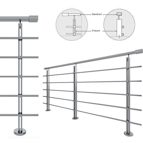 Railing-12 stainless steel railings for balconies 3D model