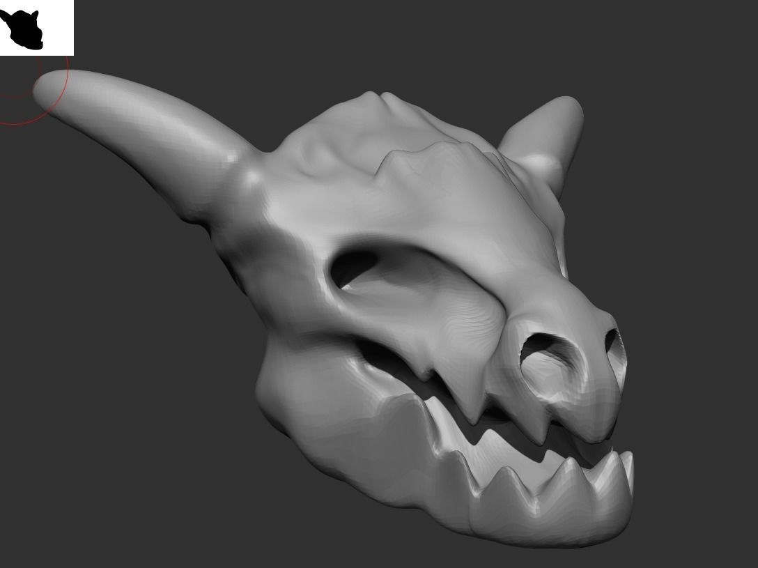 Dragon head skull 3D print model_1