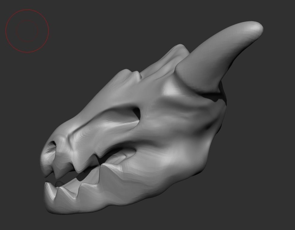 Dragon head skull 3D print model_2