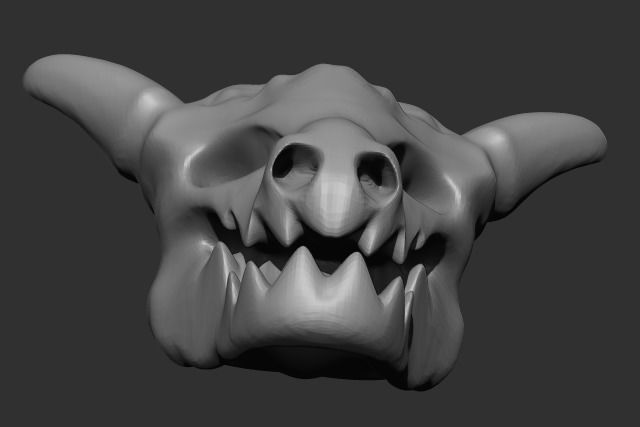 Dragon head skull 3D print model_3