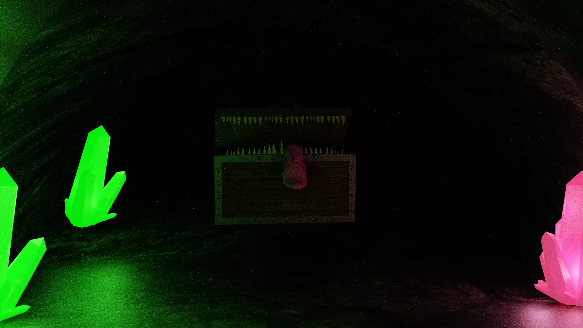 Mimic glow in crystals 3D model_0