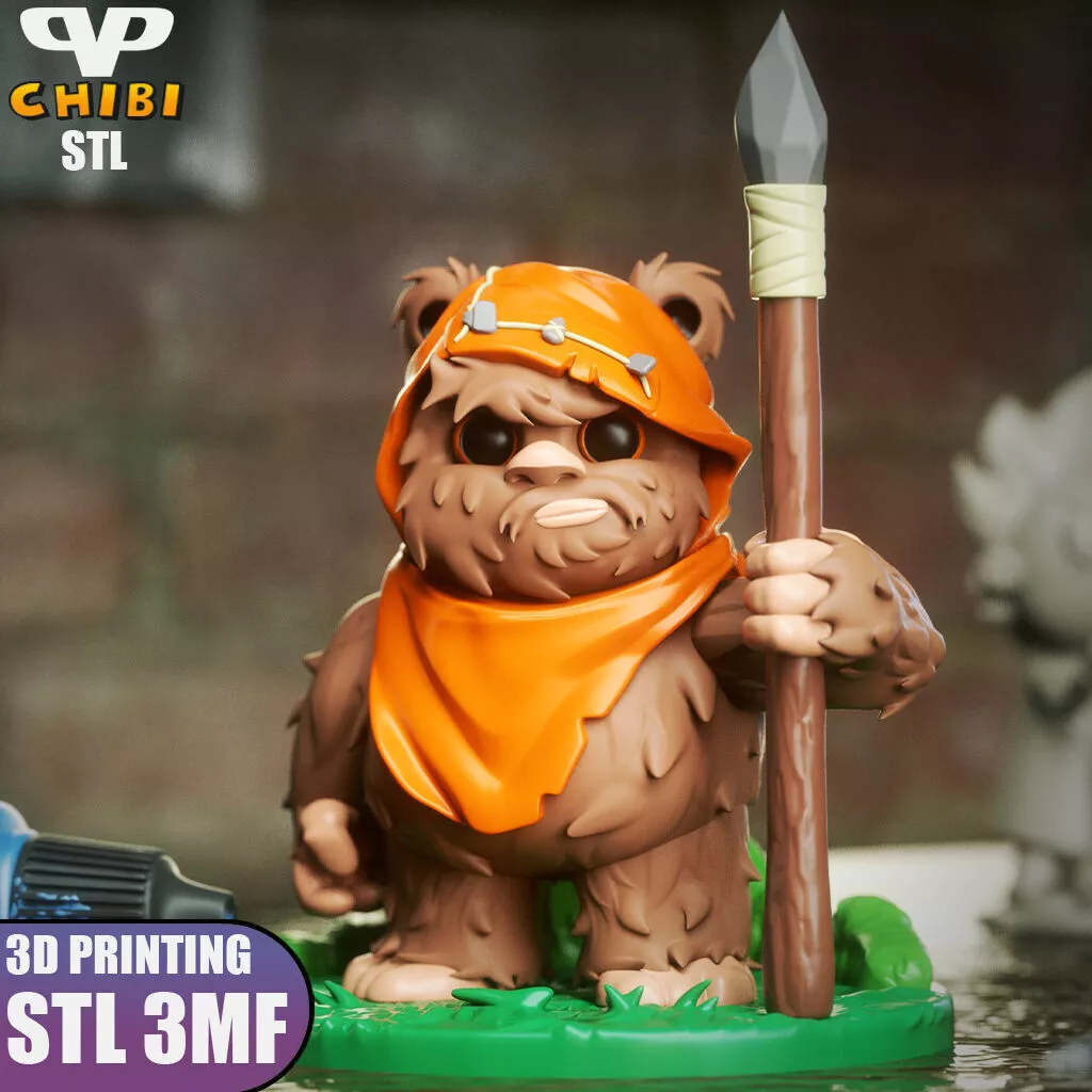 Ewok Chibi STL 3MF for 3D Printing ChibiSTL 3D print model