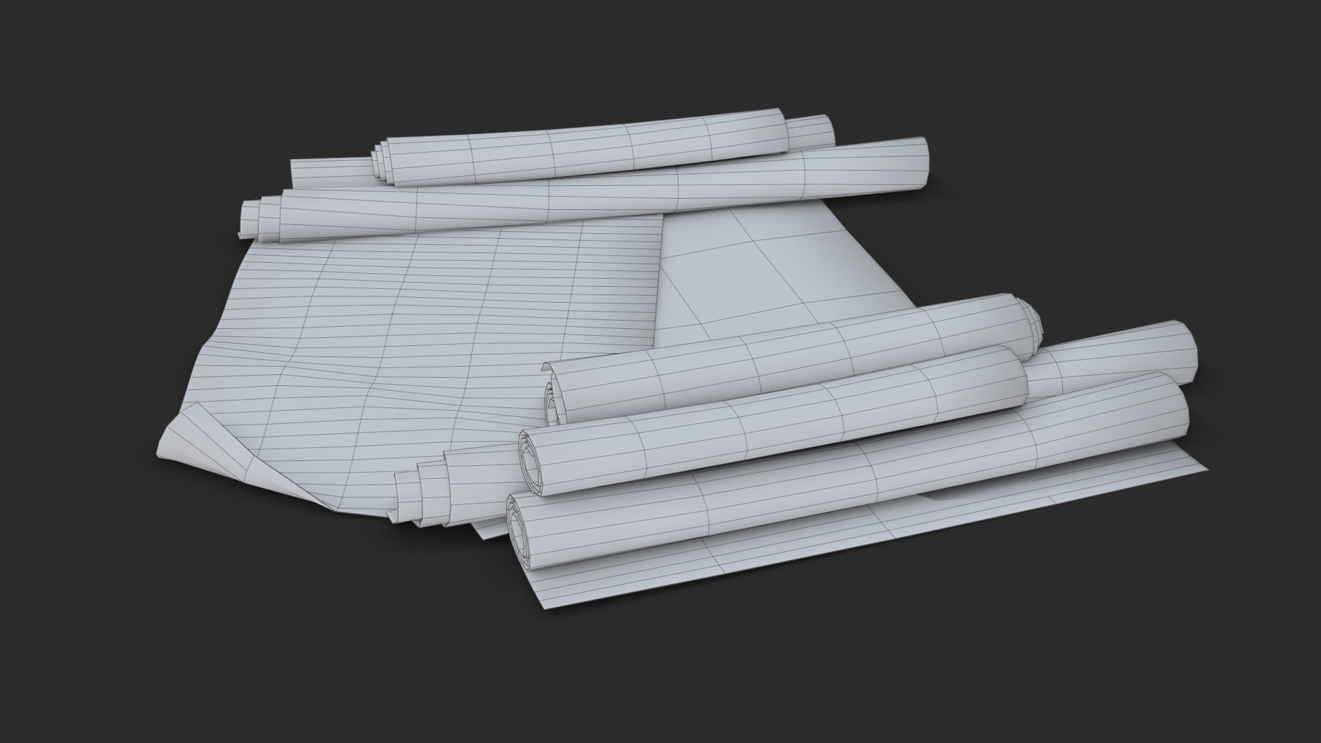 Technical Blueprints Low-poly 3D model_15
