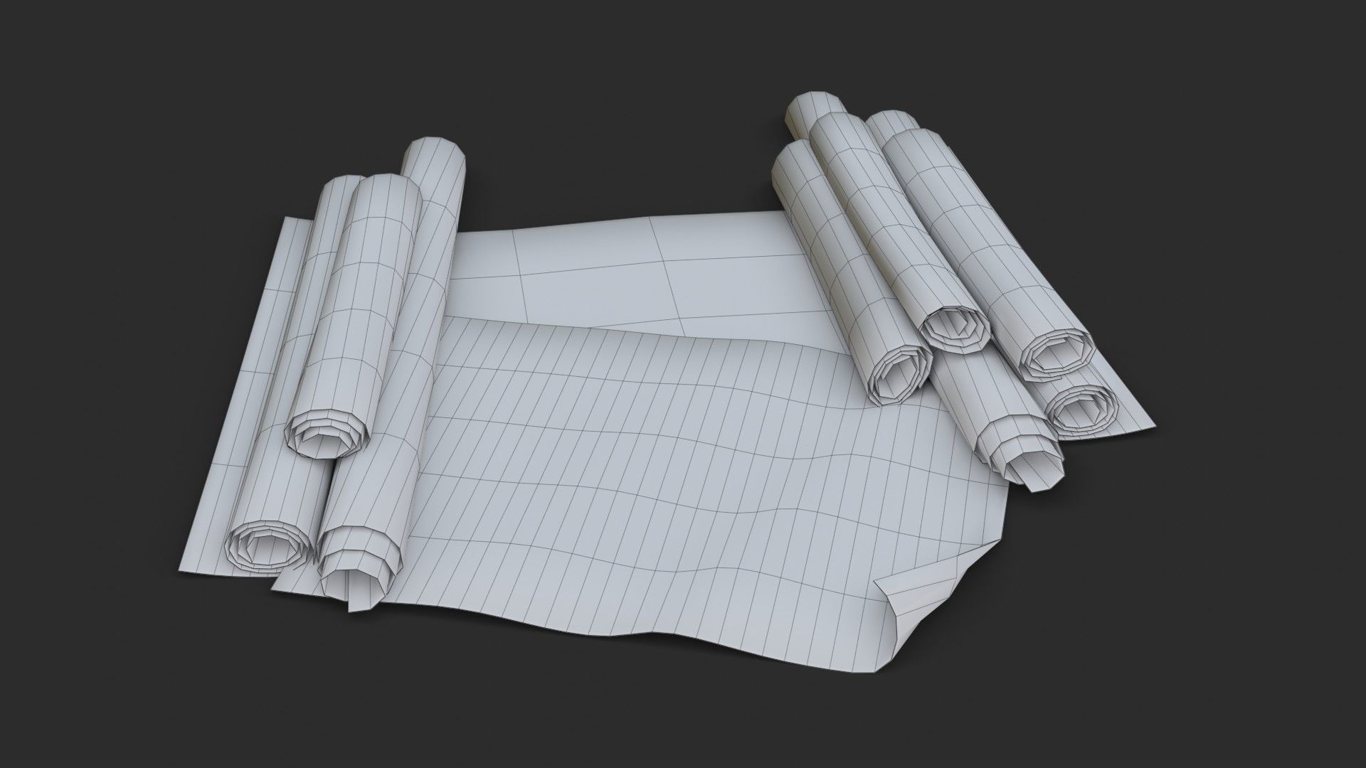Technical Blueprints Low-poly 3D model_13
