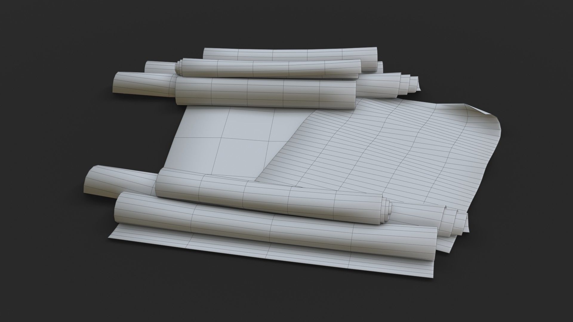 Technical Blueprints Low-poly 3D model_20