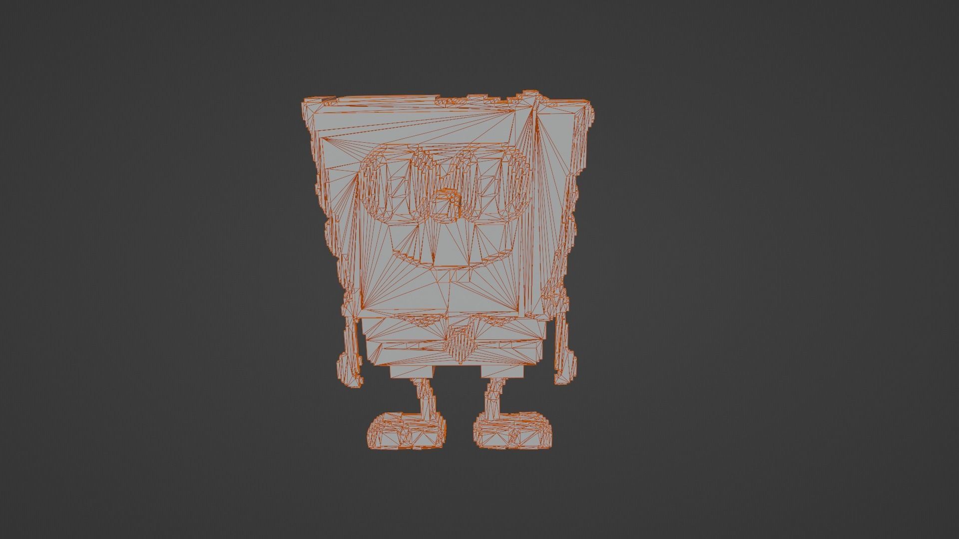 Voxel Spongebob SquarePants Low-poly 3D model_12
