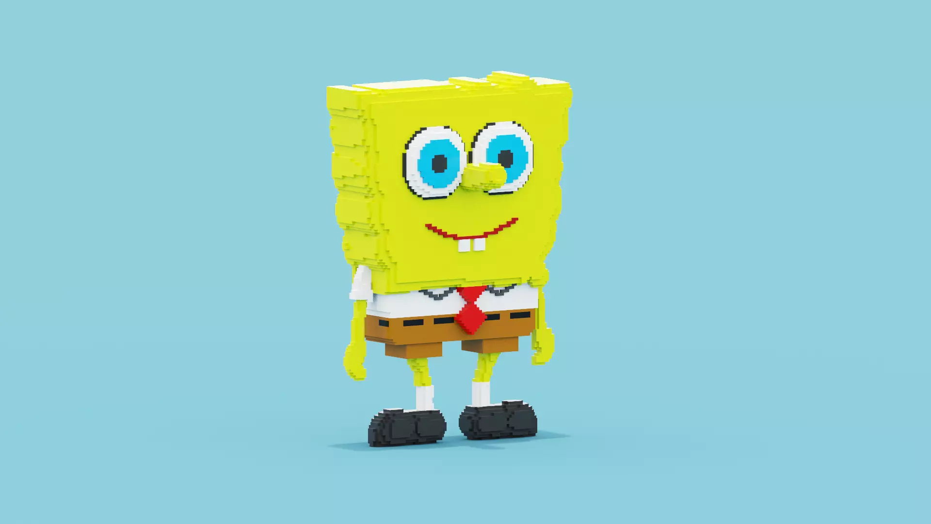 Voxel Spongebob SquarePants Low-poly 3D model_0