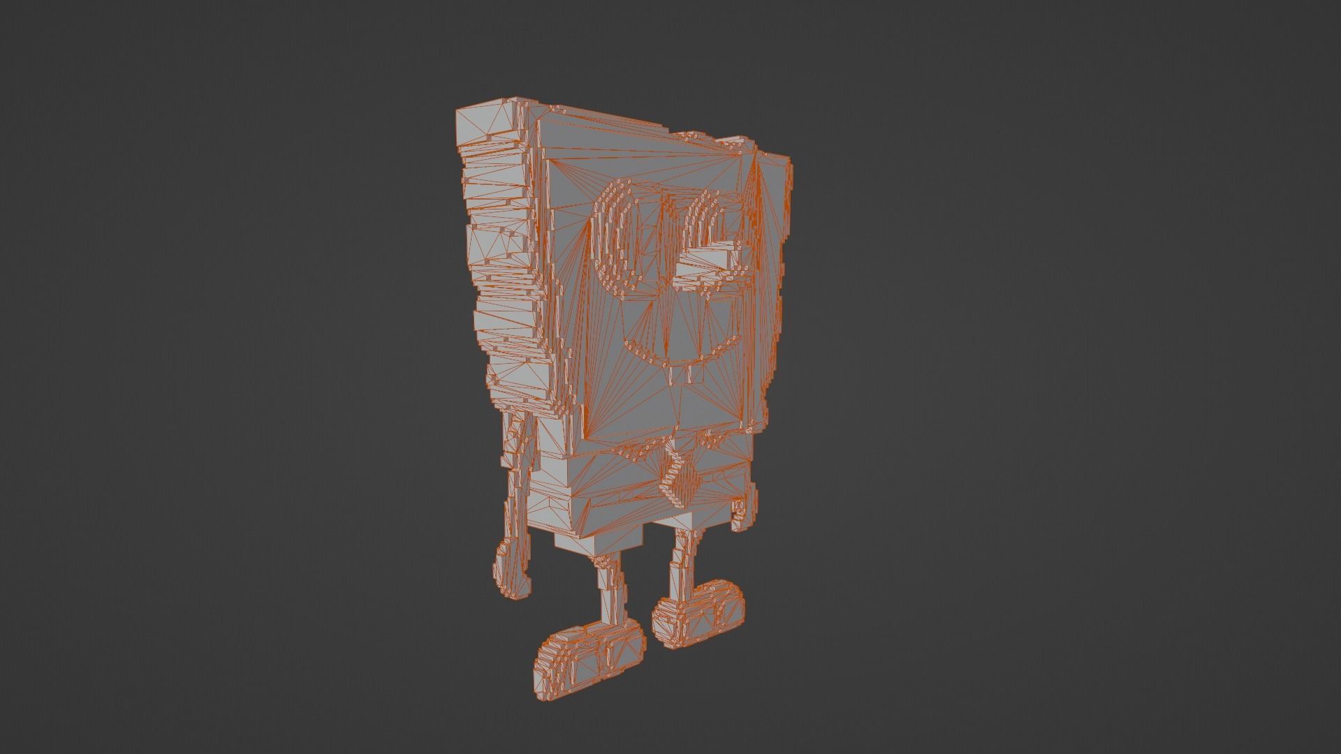 Voxel Spongebob SquarePants Low-poly 3D model_15