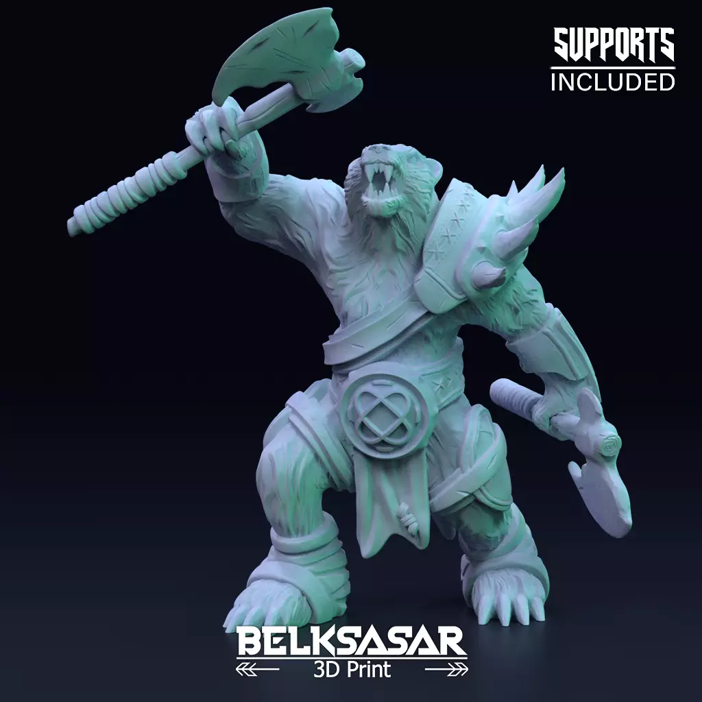 Werebeard Warrior 3D print model_0